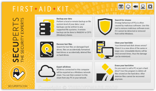 SecuPerts First Aid Kit (Windows 7,8,10 + Lifetime Key)