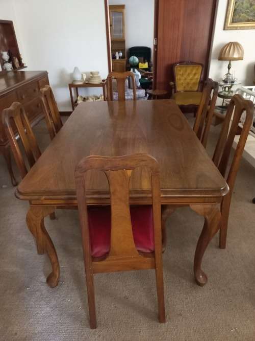 Complete Kiaat Dining Set (African teak, wild teak, bloodwood)