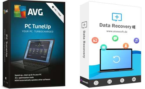 AVG Pc TuneUp 1 Device + Aiseesoft Data Recovery 1 PC 1 Year License