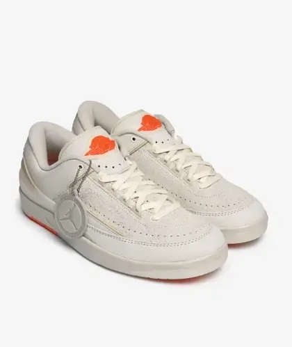 Shelflife x Air Jordan 2 Retro Low SP - White/Sail-Light Bone-Bright Mandarin - DV7128-110. UK 8