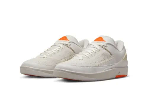 Shelflife x Air Jordan 2 Retro Low SP - White/Sail-Light Bone-Bright Mandarin - DV7128-110. UK 8