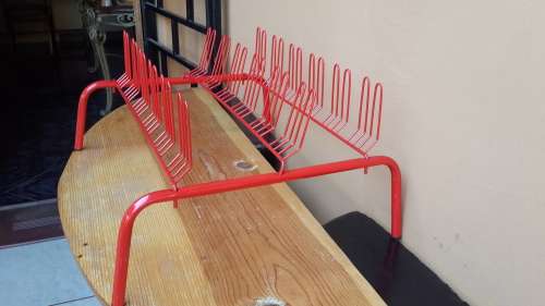 Collapsible Red Shoe Rack
