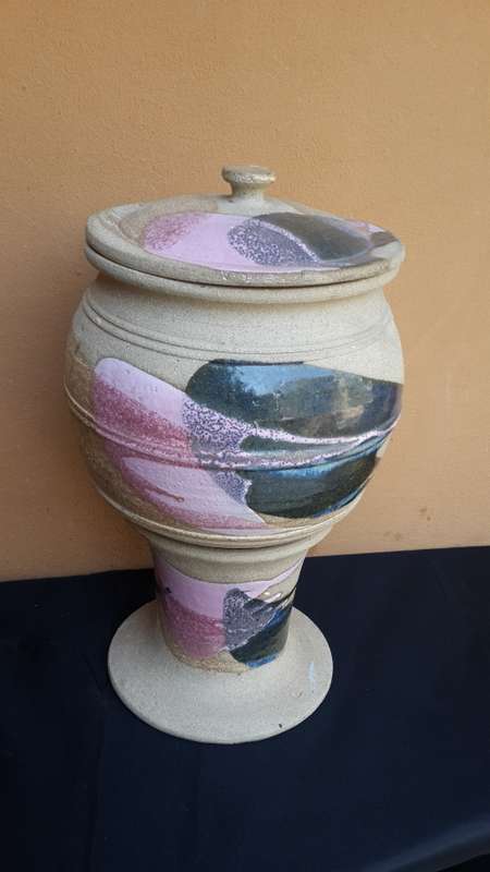Beautiful Large Pottery Wine bag holder/cooler