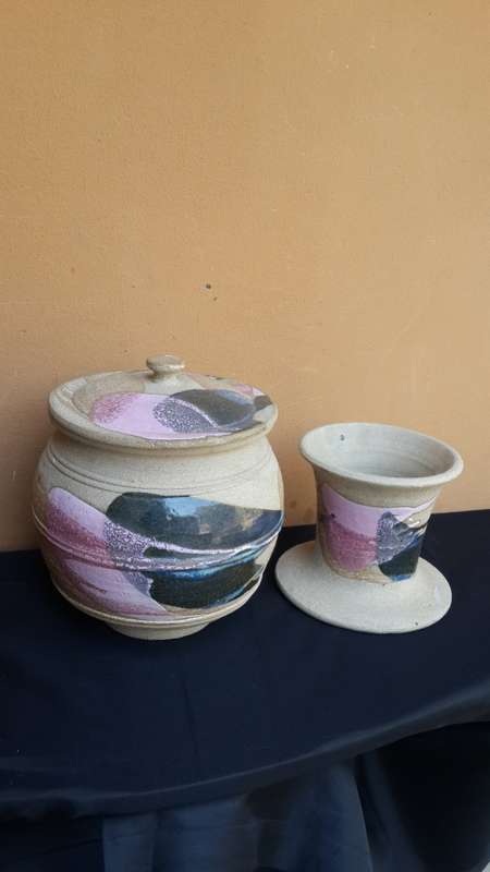 Beautiful Large Pottery Wine bag holder/cooler