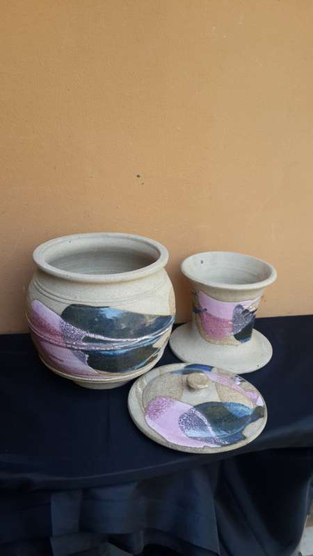Beautiful Large Pottery Wine bag holder/cooler