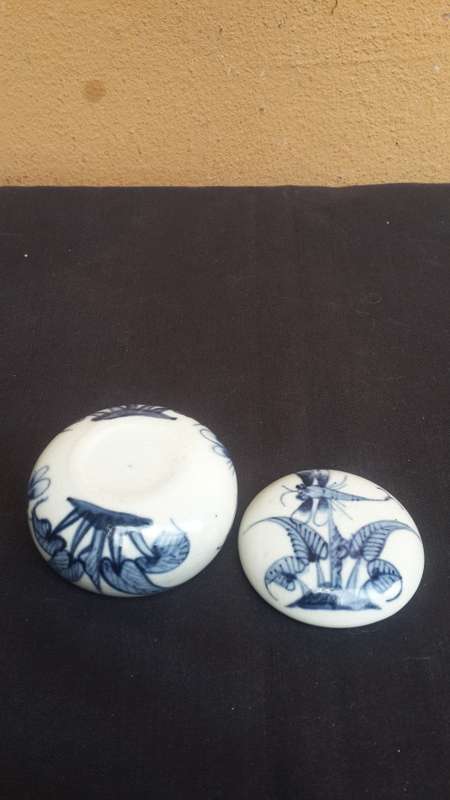 Beautiful Blue and White Dragonfly Trinket Bowl