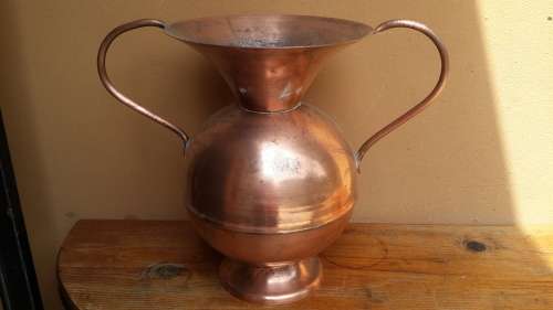 Large ornamental Copperized urn