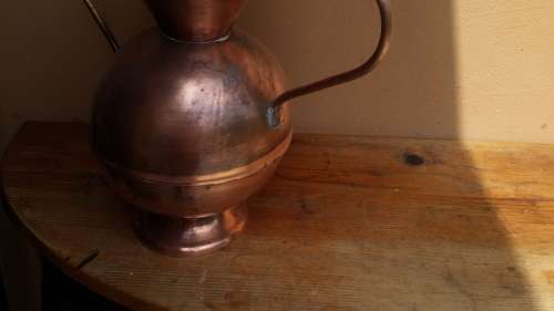 Large ornamental Copperized urn