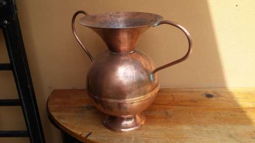 Large ornamental Copperized urn