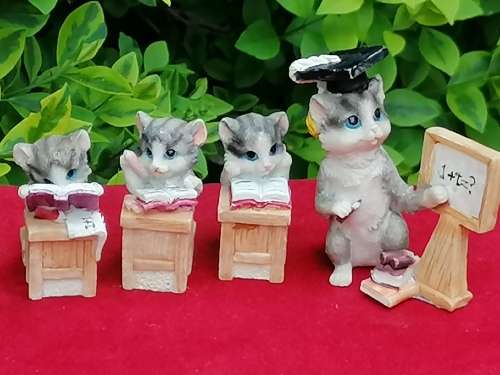 Small Cat School Ornaments