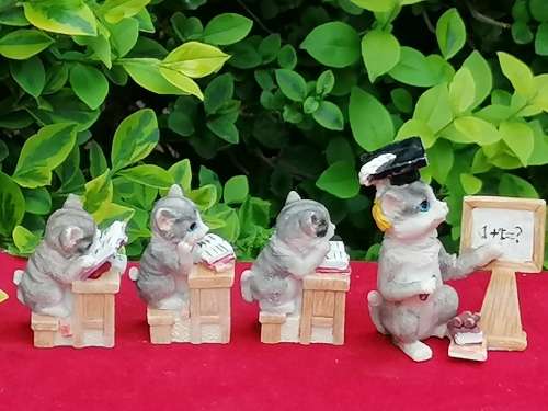 Small Cat School Ornaments