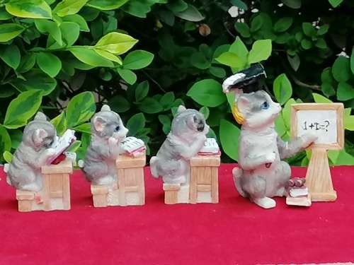 Small Cat School Ornaments