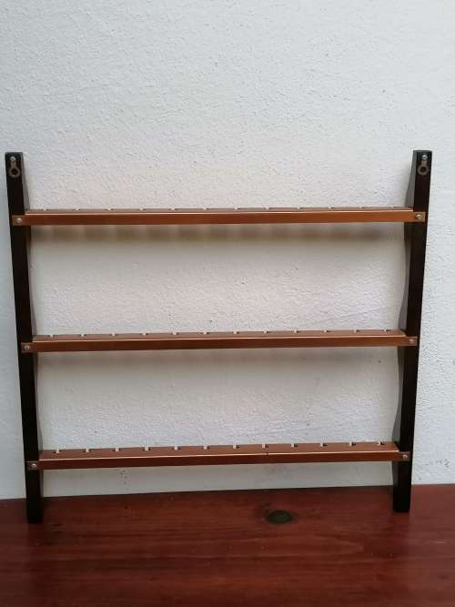 Copper and Wood Ornamental Teaspoon Rack