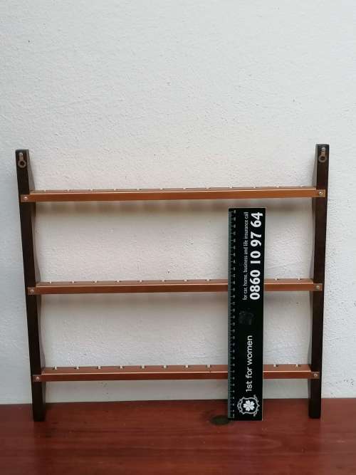 Copper and Wood Ornamental Teaspoon Rack