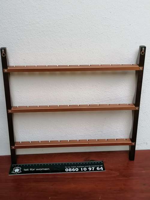 Copper and Wood Ornamental Teaspoon Rack