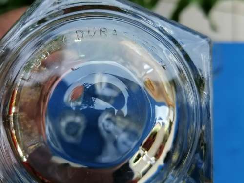 6 Libbey Duratuff glasses in wood box