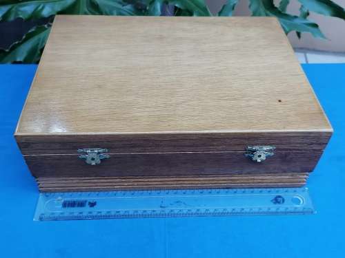6 Libbey Duratuff glasses in wood box