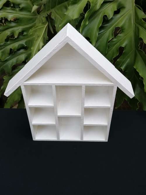 Small White painted house shape Printers tray