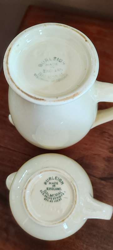Beautiful Burleigh ware Art Deco Balmoral Pattern Jug and Creamer