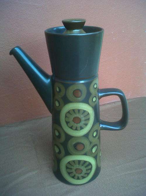LARGE ENGLISH MADE STONEWARE COFFEE POT
