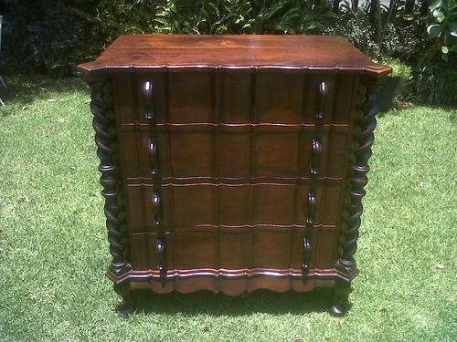 OLD BARLEY TWIST CHEST OF DRAWERS