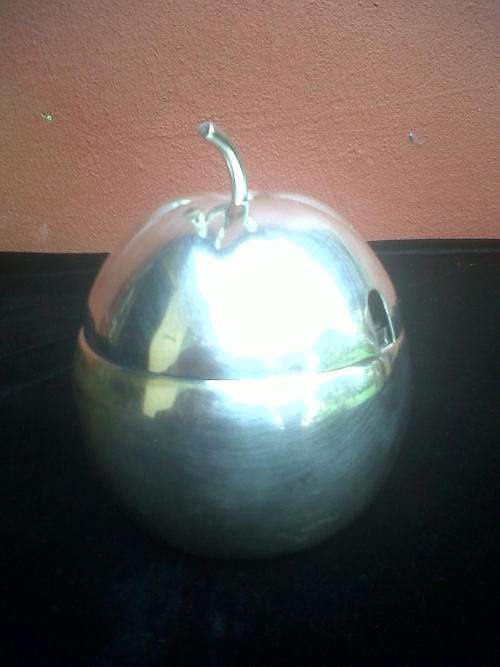 PLATED APPLE SHAPED JAM BOWL