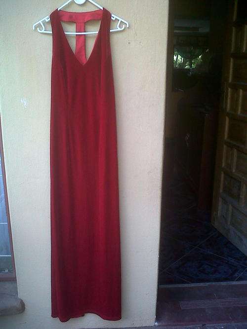 BEAUTIFUL RED VELVET FULL LENGTH EVENING DRESS