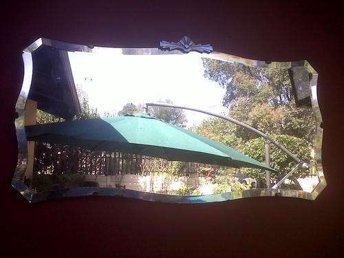 OLD BEVELED MIRROR