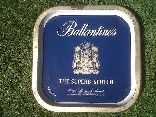 OLD BALLANTINES WHISKEY BAR TRAY