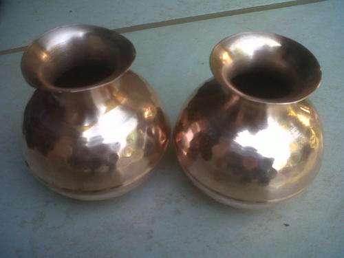 2 SMALL COPPER VASES