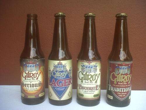 4 x OLD GILROY BOTTLES