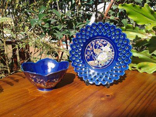 Beautiful Japanese wall plate and bowl