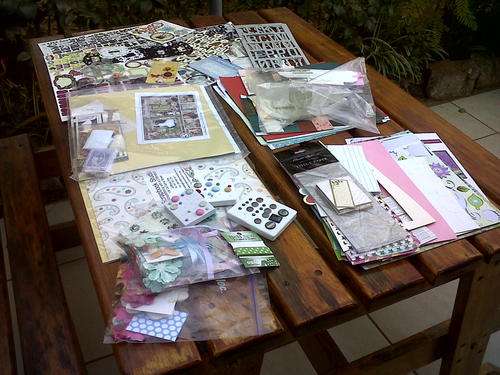 A Lot of Scrapbooking materials