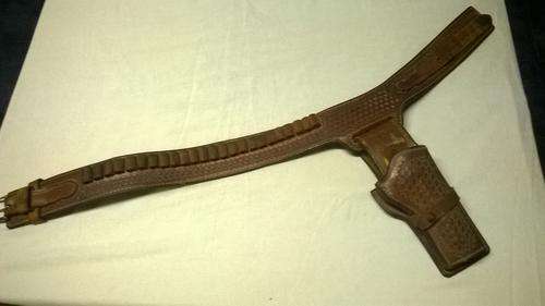 Old Leather Gun Belt and Holster