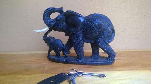Lovely old Soapstone Elephants (mother and Child)