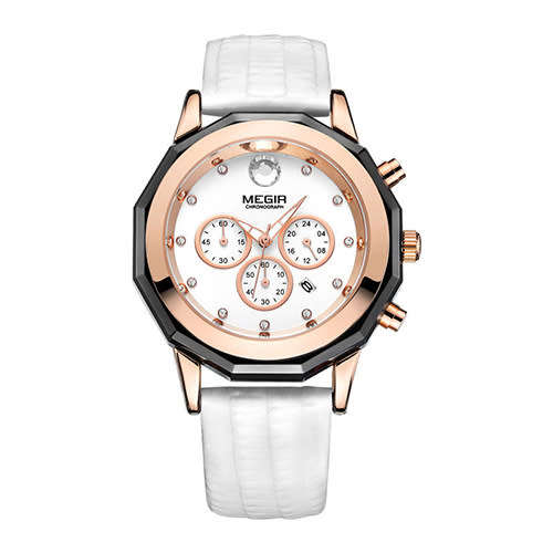 Megir Luxury Chronograph Wrist Watch Women
