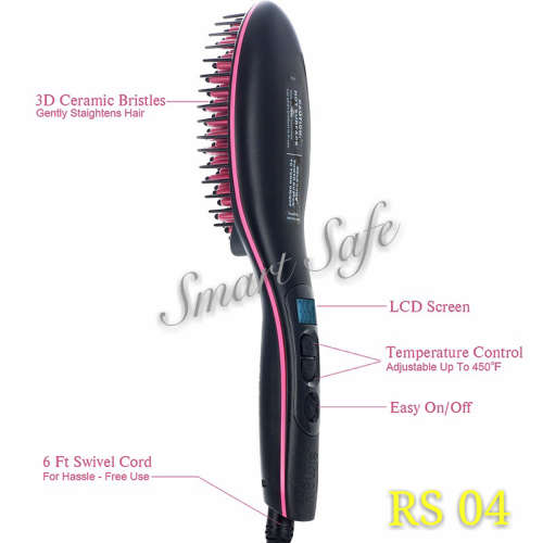 Simply Straight Ceramic Electric Digital Control Hair Straightener Brush