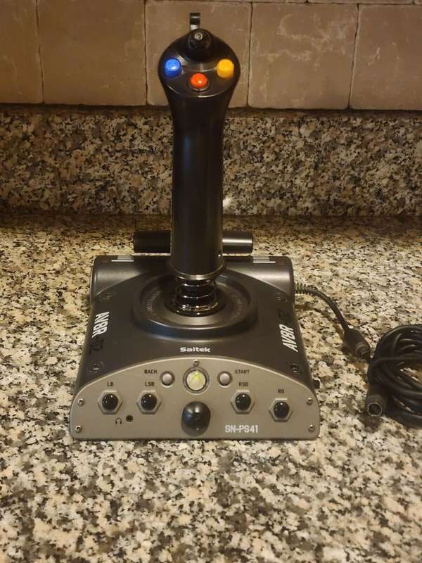 Saitek SN-PS41 PC/Xbox 360 Aviator Flight Stick Joystick Controller AV8R-02