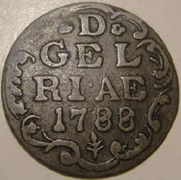Doit from the Dutch Province of Gelderland dated 1788