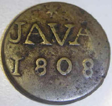 Batavian Republic Doit minted in 1808 for Java