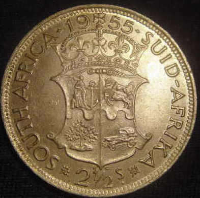 1955 Union of SA Half-Crown (a beautiful and top silver coin)