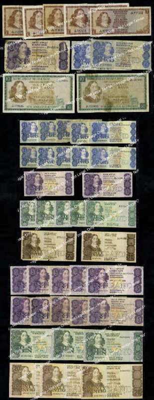 HUGE Jan van Riebeeck old Bank Note Collection of the RSA