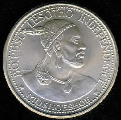 SUPERB BRILLIANT UNC : Lesotho 50 Licente Crown in 90% Silver :Twelve  (12) Silver Crowns available