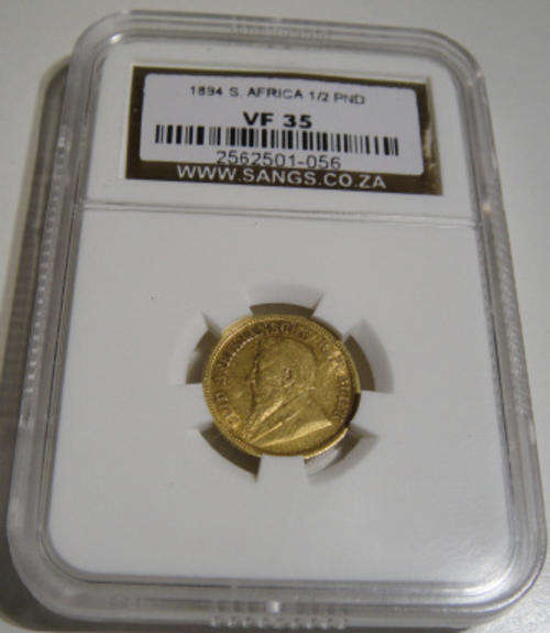 Graded Paul Kruger Z.A.R. 1894 Gold Half-Pond VF35 (Two available)