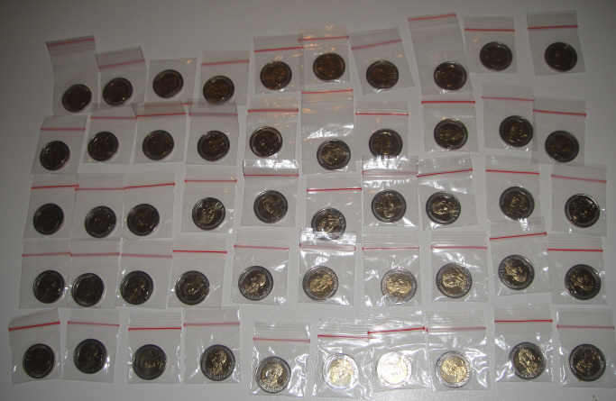 BID PER COIN to take all 50 these MINT STATE Mandela 90 Birthday R5 coins: BID PER COIN to take all