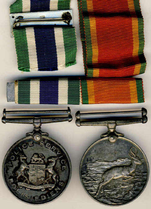 South African Police and Military Medals (WW2) to EJ Kotze