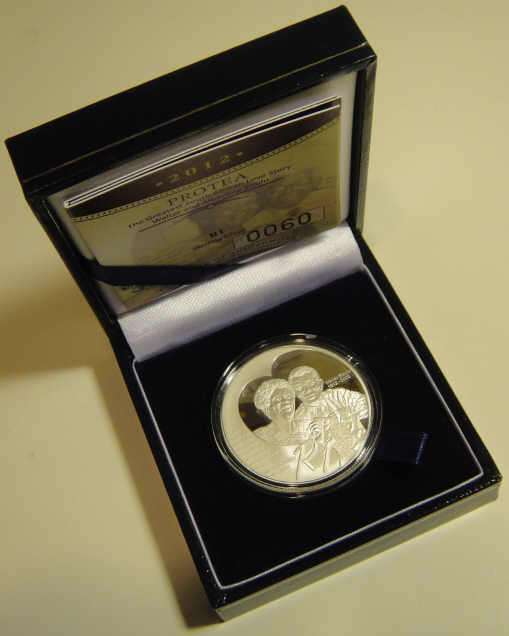 Sterling SILVER Proof PROTEA : 2012 : Walter Sisulu