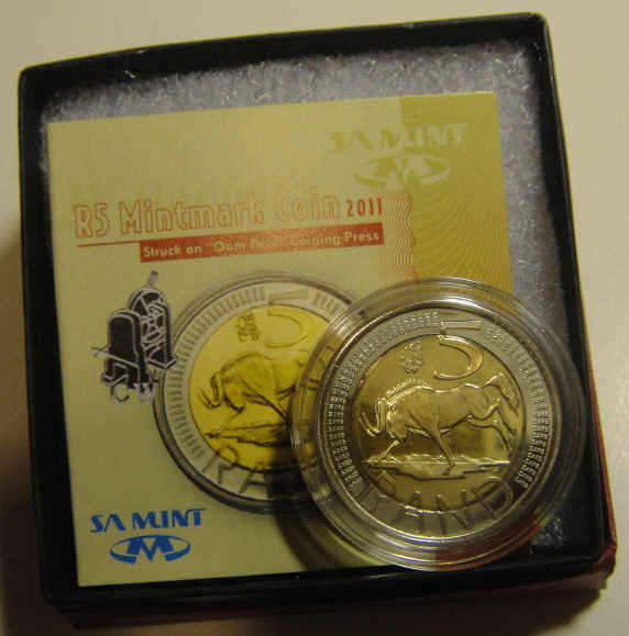 Oom Paul Mintmark R5 of 2011 with SAM Certificate of Authenticity