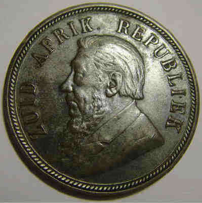 Paul Kruger Z.A.R. 1898 (Very Fine) : Two available. Bid per Coin