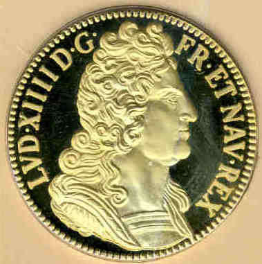STERLING SILVER CROWN: Cape Heritage Collection :  France Louis XIV Half Ecu of 1709